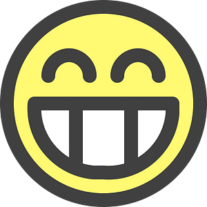 Full-mouth smile smiley
