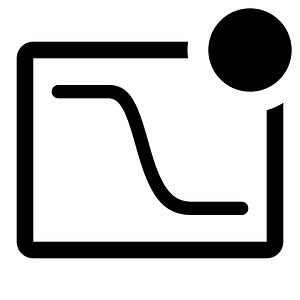 Curve-chart-outline-badged