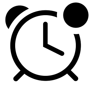 Alarm-clock-outline-badged