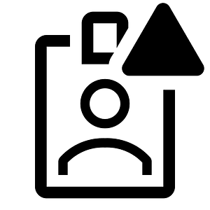 Id-badge-outline-alerted