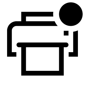 Printer-outline-badged