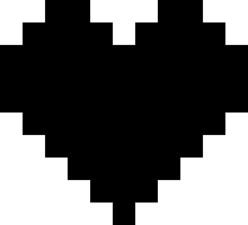 Pixel Black Heart