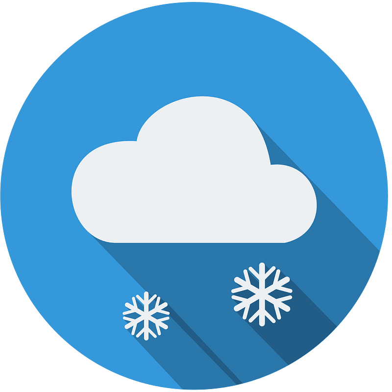 daylight cloud two snowflakes