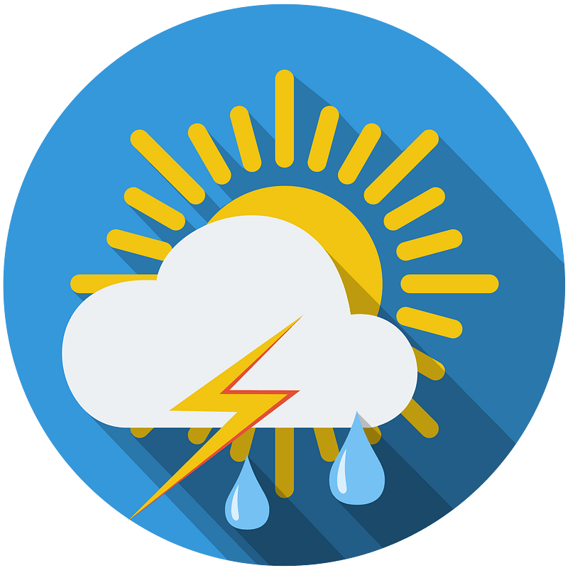 daylight sun cloud bolt raindrops