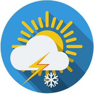 daylight sun cloud bolt snowflake