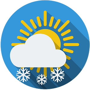daylight sun cloud three snowflakes