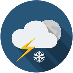 night moon cloud bolt snowflake