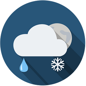 night moon cloud rain snow
