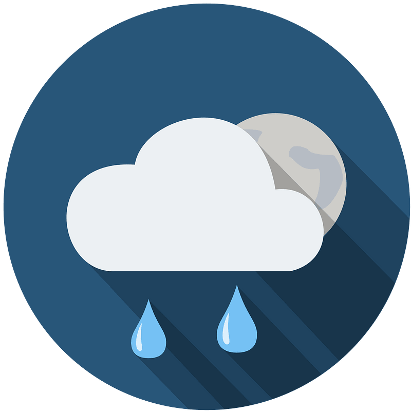 night moon cloud two raindrops