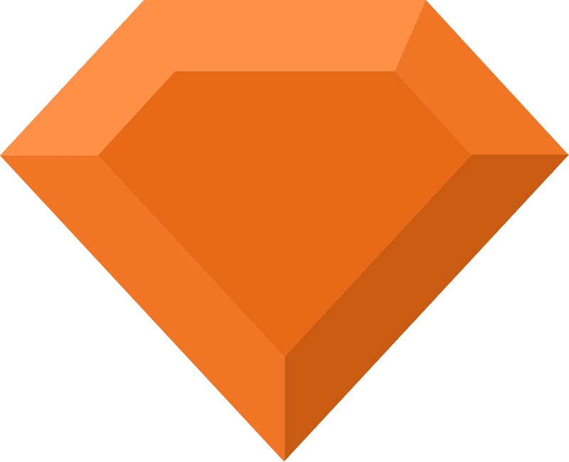 Diamond gem 11-22 orange