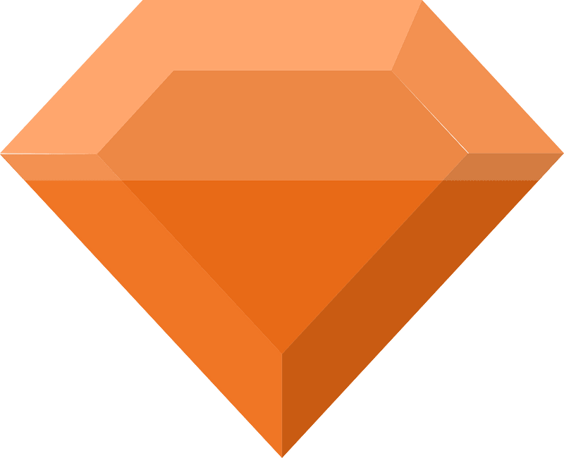 Diamond gem 11-10 orange