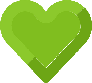 Diamond heart 08-24 green