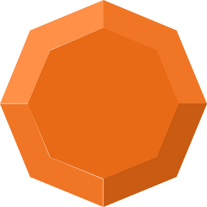 Diamond octagon 11-18 orange