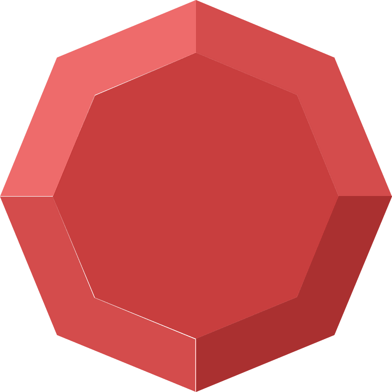 Diamond octagon 17-18 red