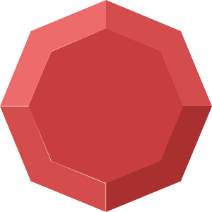 Diamond octagon 17-18 red