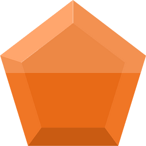 Diamond pentagon 11-03 orange