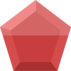 Diamond pentagon 17-03 red