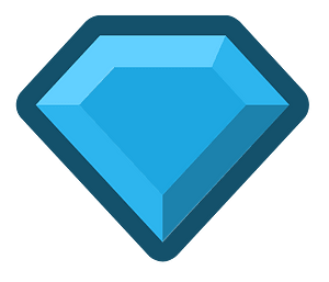 Diamond gem 06-23 blue outlined