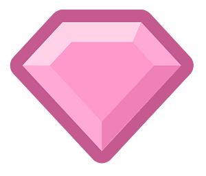 Diamond gem 15-23 pink outlined