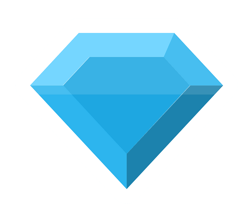 Diamond gem 04-18 blue