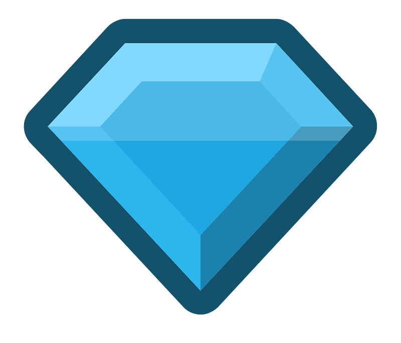 Diamond gem 06-18 blue outlined