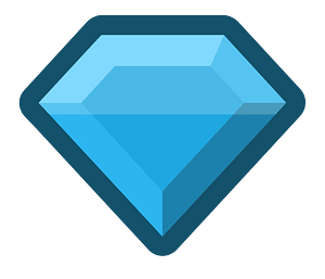 Diamond gem 06-18 blue outlined