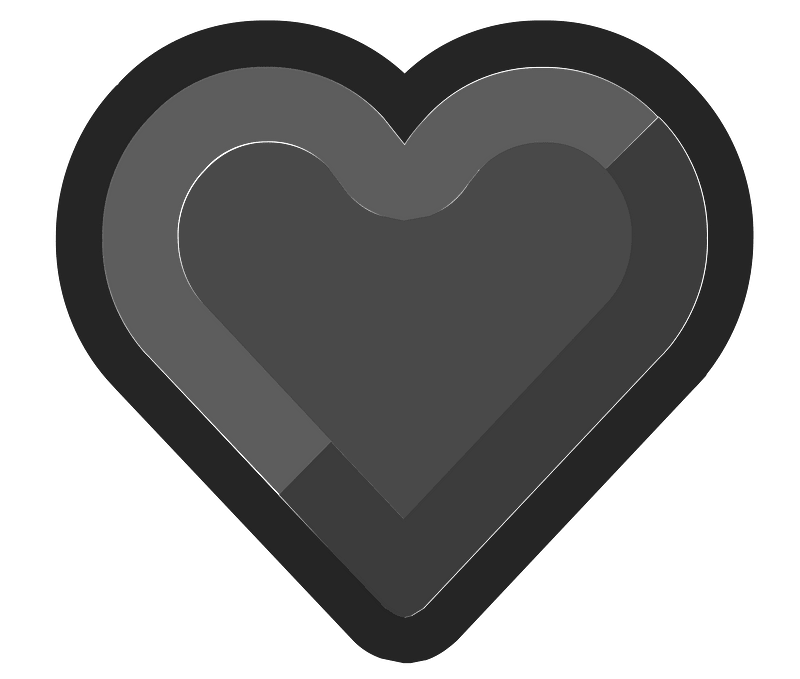 Diamond heart 03-21 black outlined