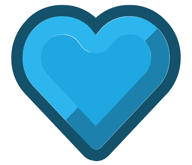 Diamond heart 06-21 blue outlined