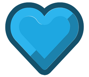 Diamond heart 06-21 blue outlined