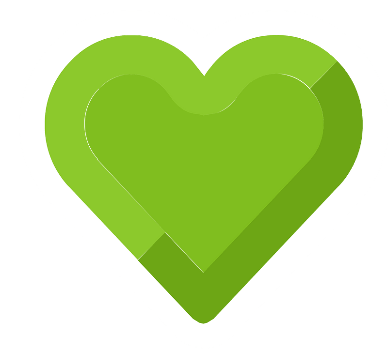 Diamond heart 07-21 green