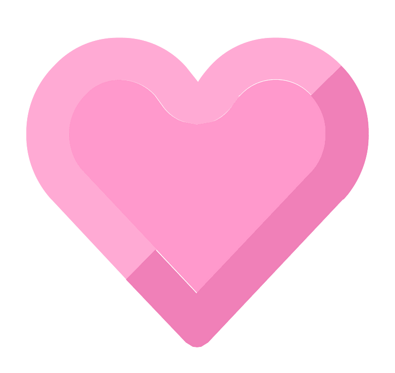 Diamond heart 14-24 pink
