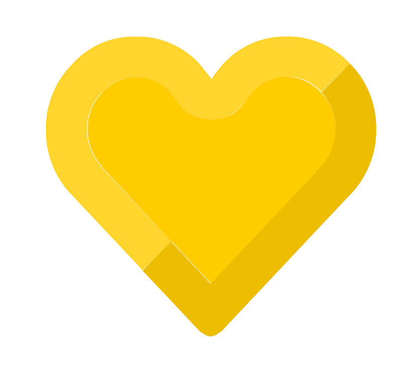 Diamond heart 19-21 yellow