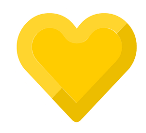 Diamond heart 19-21 yellow