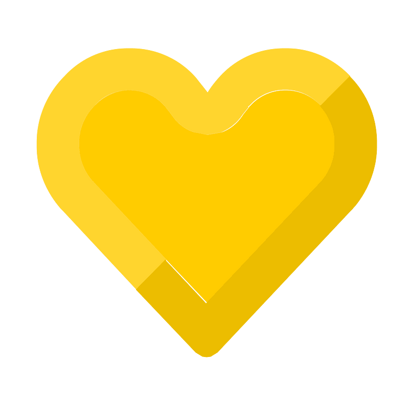 Diamond heart 20-24 yellow
