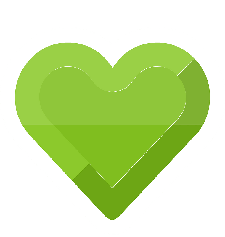 Diamond heart 07-20 green