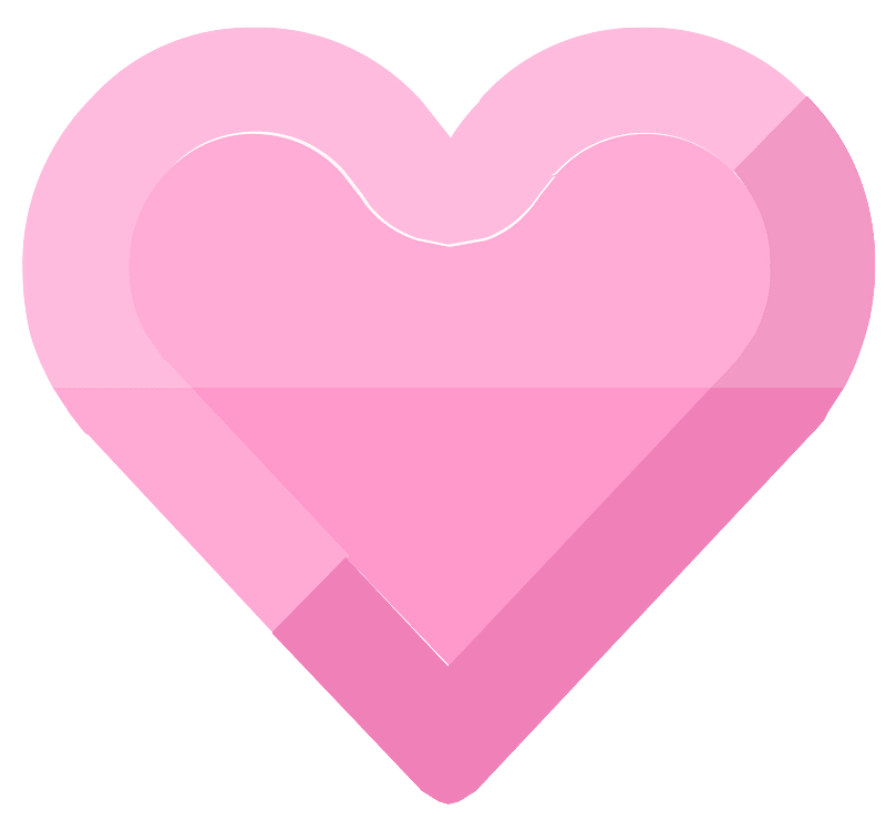 Diamond heart 14-12 pink