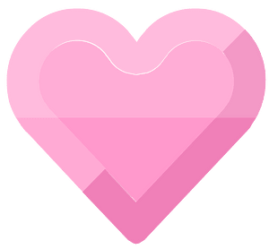 Diamond heart 14-12 pink