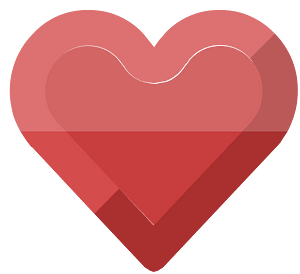 Diamond heart 17-12 red