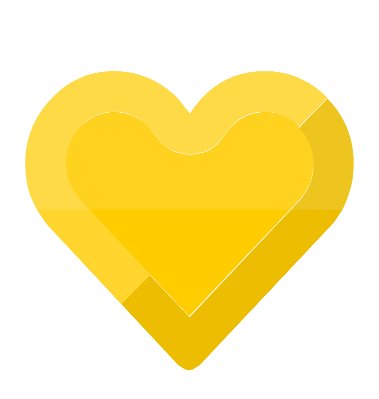 Diamond heart 19-20 yellow