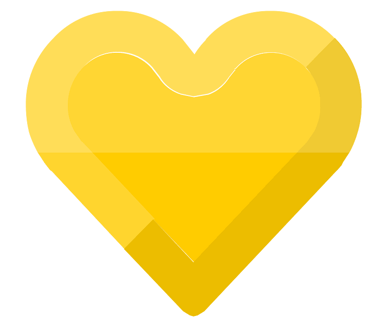 Diamond heart 20-12 yellow