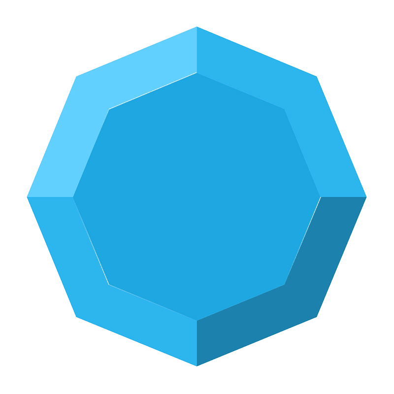 Diamond octagon 04-11 blue