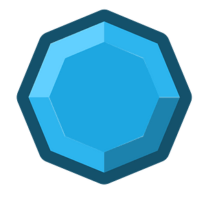 Diamond octagon 06-13 blue outlined
