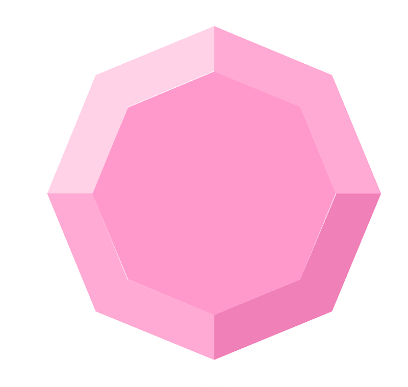 Diamond octagon 13-11 pink