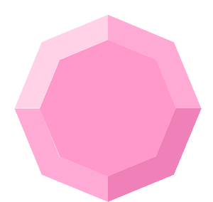Diamond octagon 14-18 pink