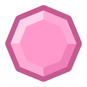 Diamond octagon 15-13 pink outlined