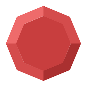 Diamond octagon 16-11 red