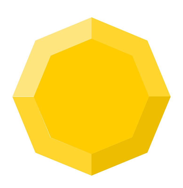 Diamond octagon 20-18 yellow