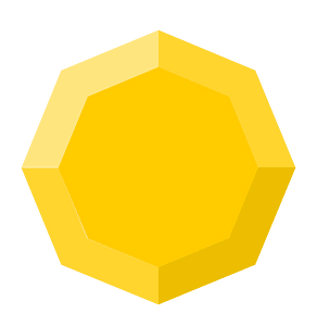 Diamond octagon 20-18 yellow