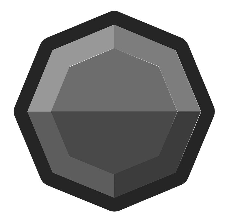 Diamond octagon 03-07 black outlined