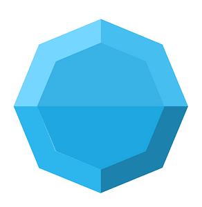 Diamond octagon 04-09 blue